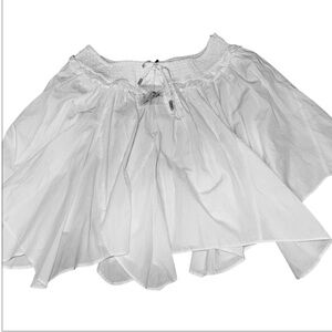 NWT Free People Elegant White Fairy Asymmetrical Handkerchief Skirt